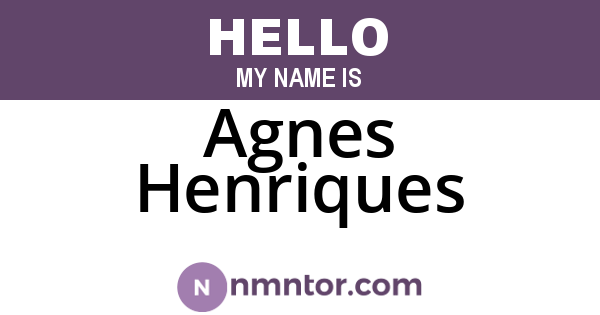 Agnes Henriques