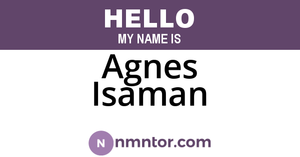 Agnes Isaman
