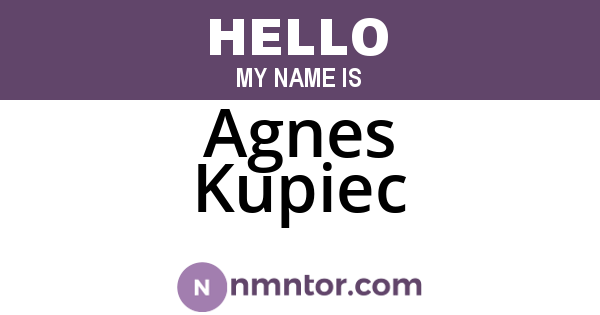 Agnes Kupiec