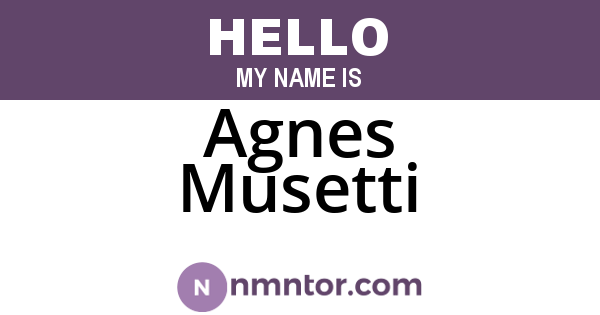 Agnes Musetti