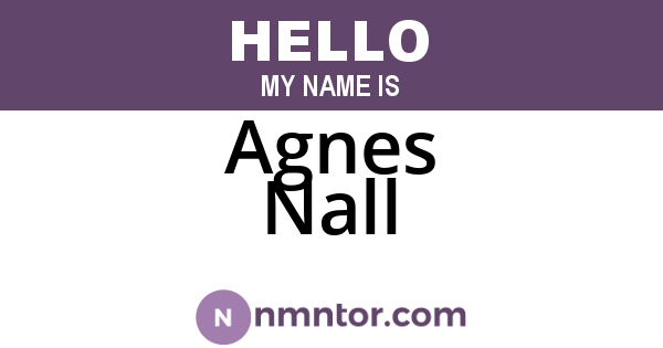 Agnes Nall
