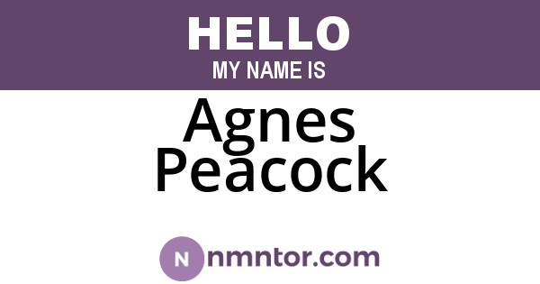 Agnes Peacock
