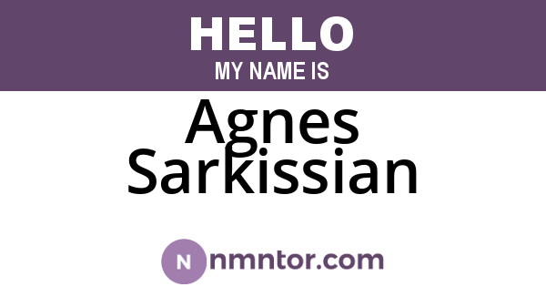 Agnes Sarkissian
