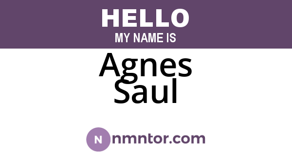 Agnes Saul