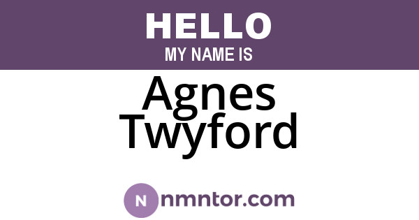 Agnes Twyford