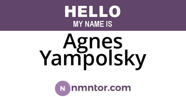 Agnes Yampolsky