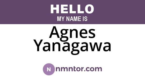 Agnes Yanagawa