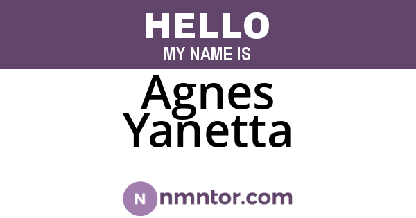 Agnes Yanetta