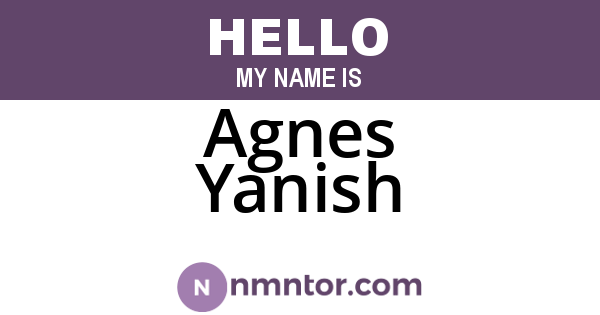 Agnes Yanish