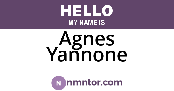 Agnes Yannone