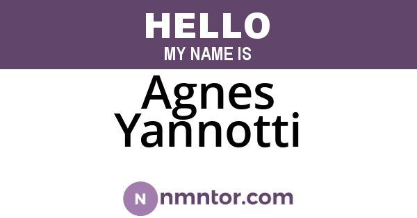 Agnes Yannotti