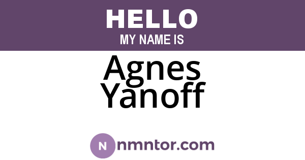 Agnes Yanoff