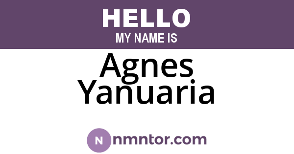 Agnes Yanuaria