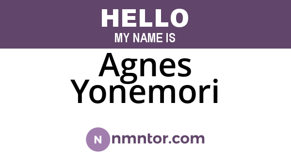 Agnes Yonemori