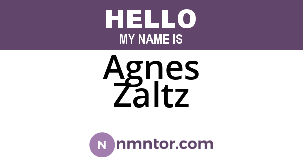 Agnes Zaltz