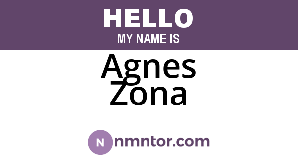 Agnes Zona