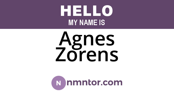 Agnes Zorens