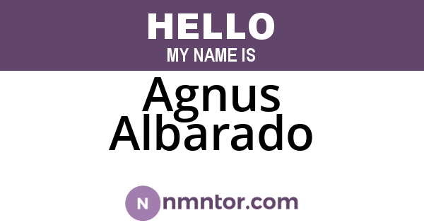 Agnus Albarado