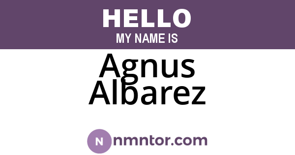 Agnus Albarez