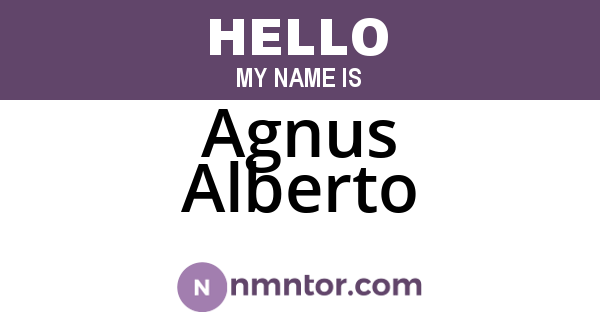 Agnus Alberto
