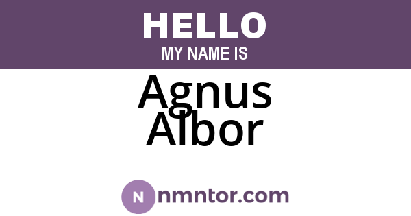 Agnus Albor