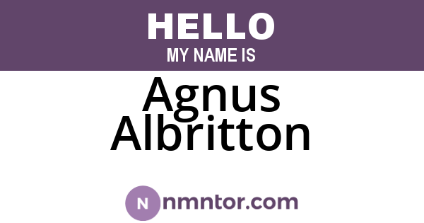 Agnus Albritton