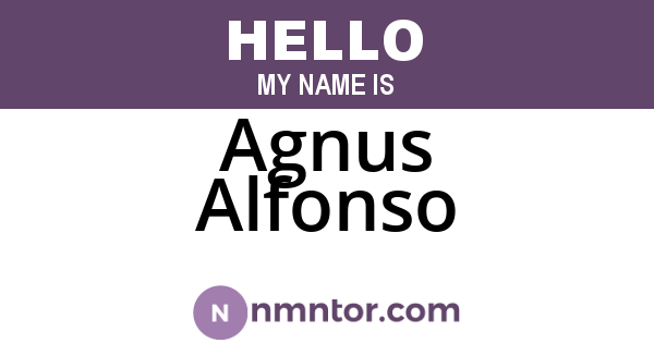 Agnus Alfonso