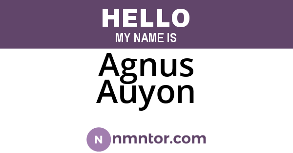 Agnus Auyon