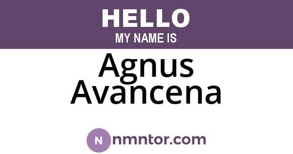 Agnus Avancena