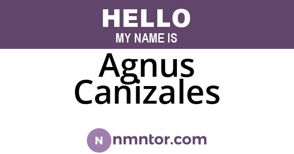 Agnus Canizales