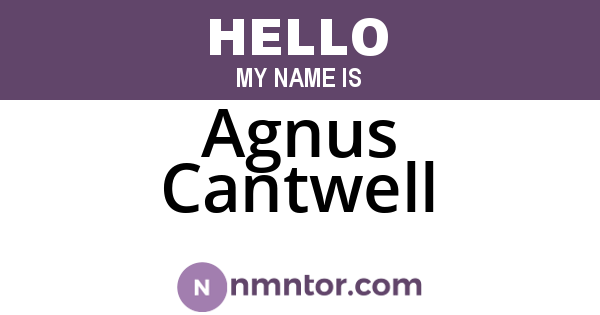 Agnus Cantwell