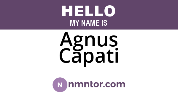Agnus Capati