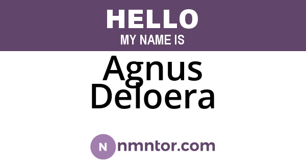 Agnus Deloera