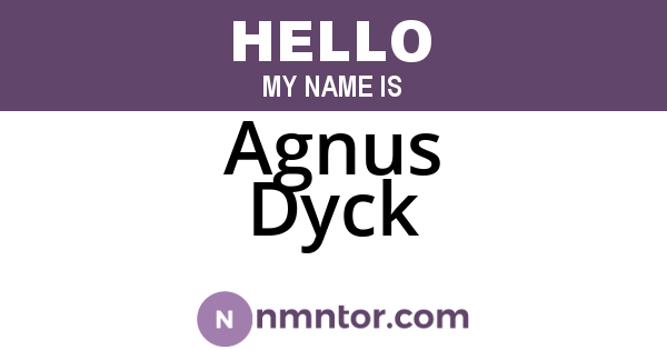 Agnus Dyck