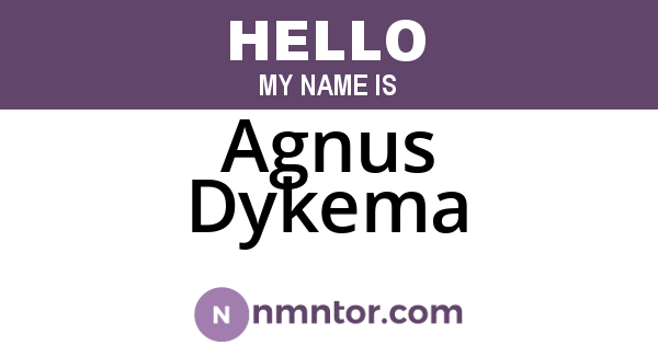 Agnus Dykema