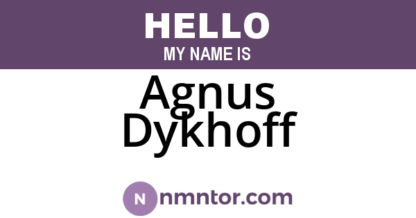 Agnus Dykhoff