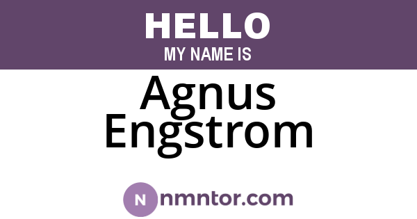 Agnus Engstrom