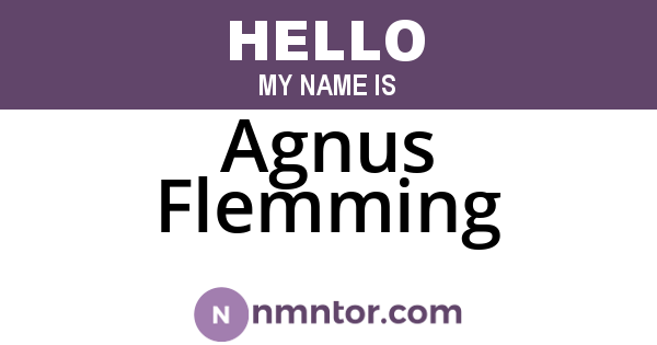 Agnus Flemming