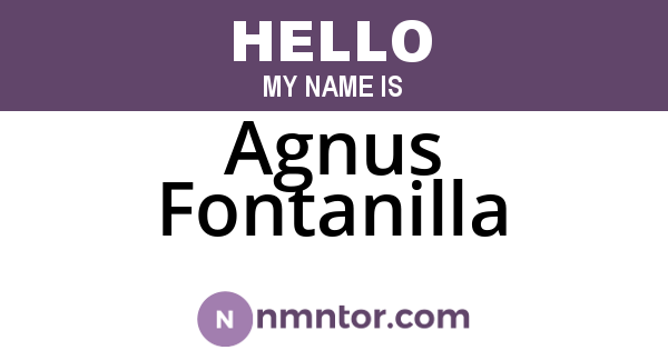 Agnus Fontanilla