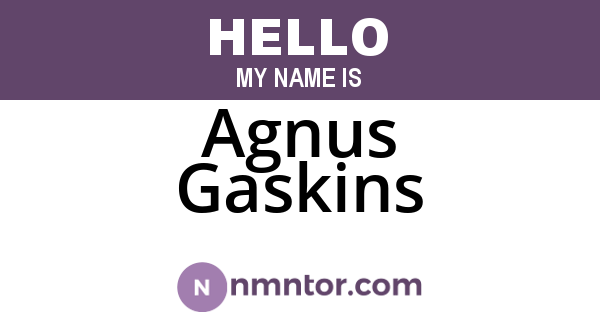 Agnus Gaskins