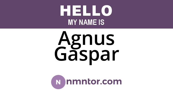 Agnus Gaspar