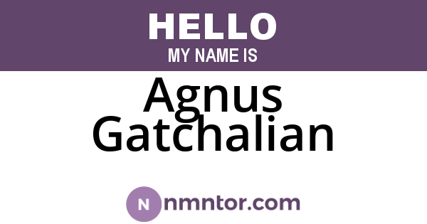Agnus Gatchalian