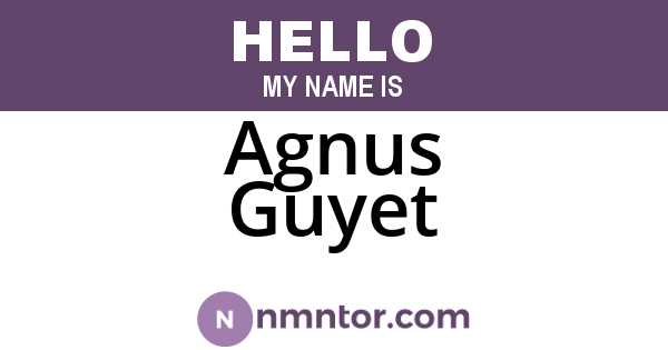 Agnus Guyet