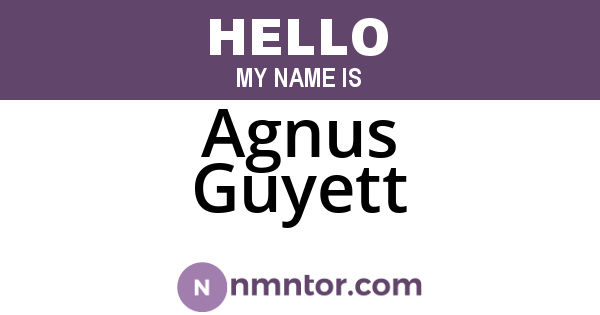 Agnus Guyett