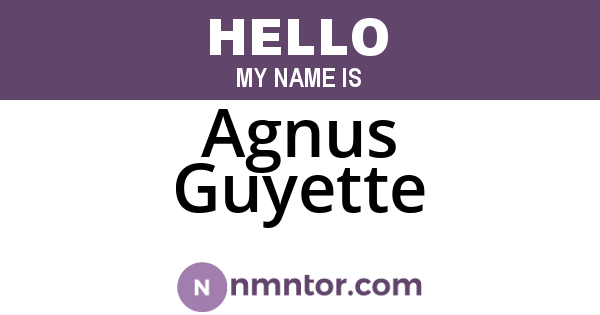Agnus Guyette