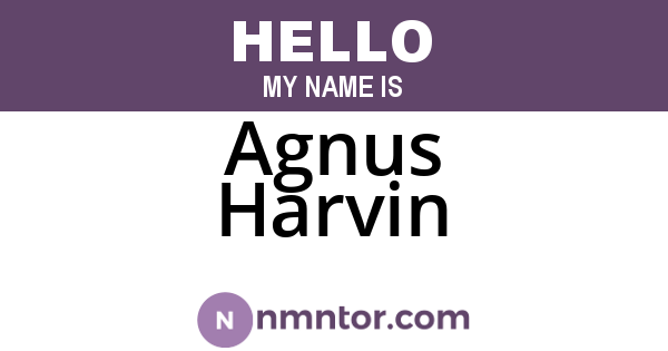 Agnus Harvin