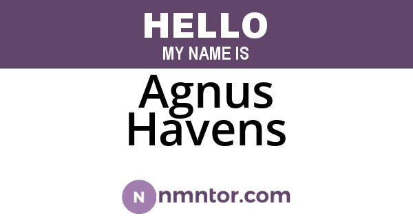 Agnus Havens