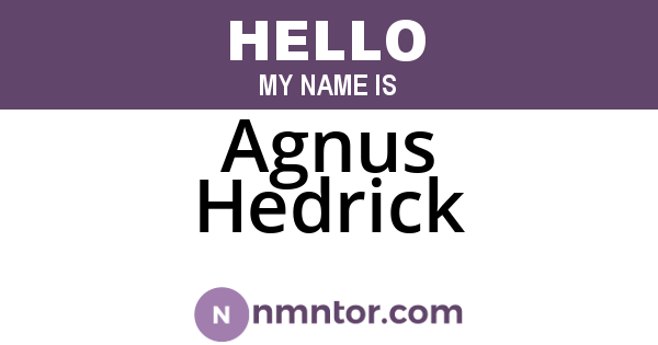 Agnus Hedrick