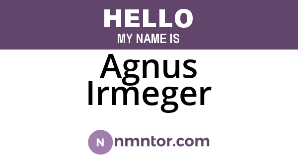 Agnus Irmeger