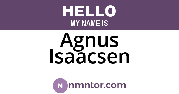 Agnus Isaacsen